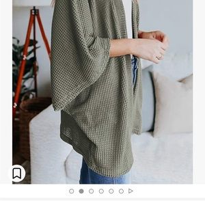 Olive Waffle Kimono